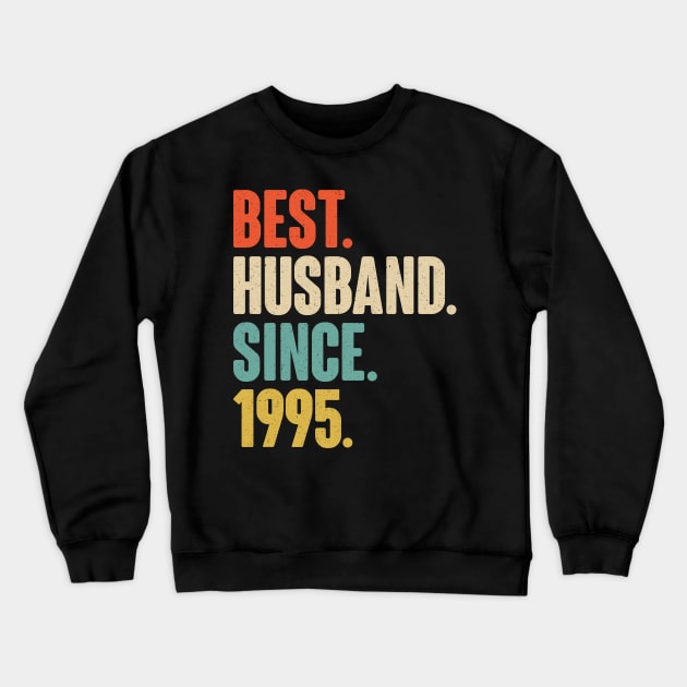 25th Wedding Anniversary Gift For Husband - 25 years Vintage Wedding Gift For Him Crewneck Sweatshirt by Merchofy